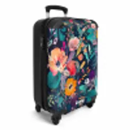 Kleurrijk - Bloemen - Kunst - Natuur - Hippie NBS - Handbagage koffer - Unisex middel -productfoto_3d