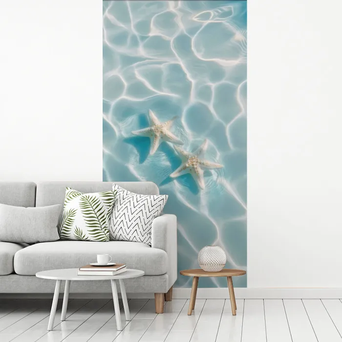 Zeesterren - Golvend water - Rustgevend fotobehang vinyl groot -woonkamer