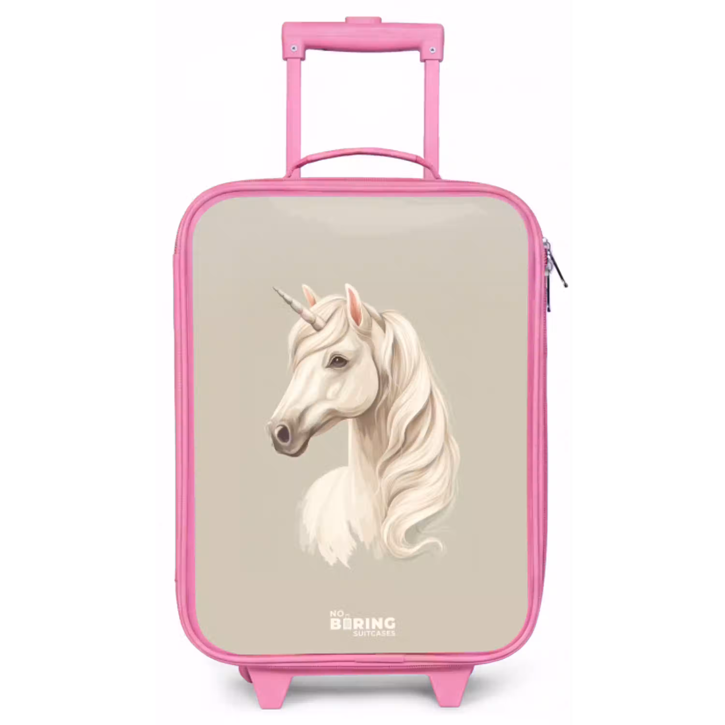 Eenhoorn in neutrale kleuren Kinderkoffer - Roze klein -zz3dotto