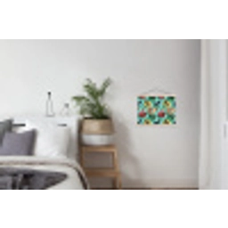 Teckels - Zwembad - Kleurrijk textielposter latten blank klein 122 -woonkamer