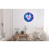 Hartvormig - Tie dye - Paars Wandcirkel aluminium klein -woonkamer