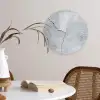 Beton - Scheur - Grijs Wandcirkel kunststof plaat 5mm dik klein -sfeer4