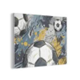Voetbal - Abstract - Sport - Kleurrijk PET vilt klein -3d
