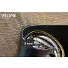 Sardines - Vissen - Rond - Zwart Placemat vinyl groot -closeup