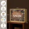 Sneeuw - Houtlook - Quote - Let it snow Light Box met batterij (Wandlamp) middel -USP_websiteoverzichtNL
