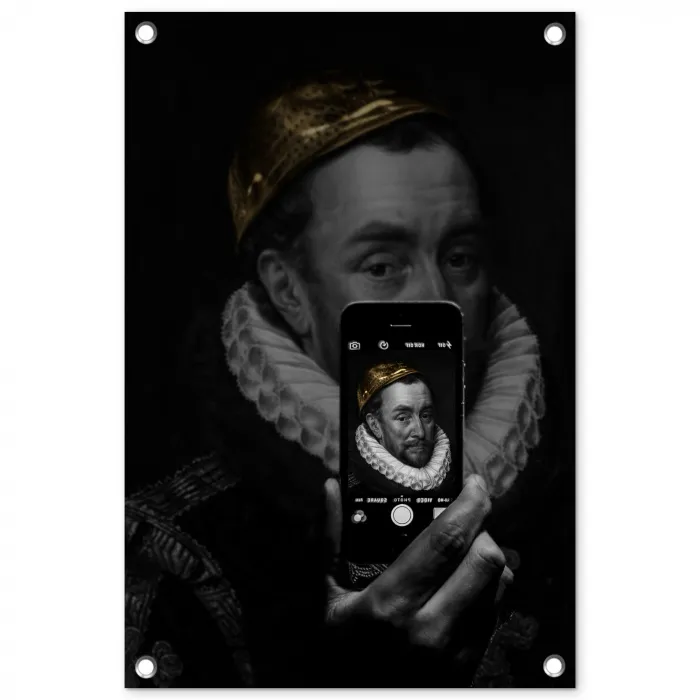 Willem van Oranje - Adriaen Thomasz - Smartphone tuinposter los doek klein -3d