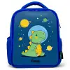 Dino - Planeet - Ster - Blauw Kinderrugzak - Blauw middel -3d