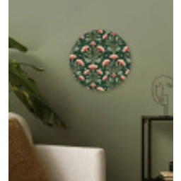 Patroon - Botanisch - Kleurrijk Wandcirkel kunststof plaat 5mm dik klein 188 -sfeer3