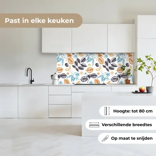 Vintage - Bladeren - Noot - Patronen keuken achterwand 2 middel 871 -sfeer4_NL