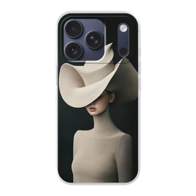Telefoonhoesje - Vrouw - Golvende - Hoed