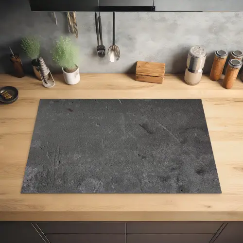 Beton - Grijs - Lijn - Vormen Inductie beschermer vinyl 3mm klein -sfeer5