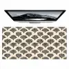 Waaiers - Botanisch - Zwart - Beige Muismat XXL klein 681 -zzz3d