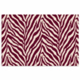 Zebra - Motief - Bordeaux - Rood poster papier klein 62 -3d