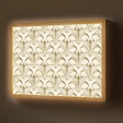 Ornament - Barok - Goud Light Box met batterij (Wandlamp) middel 907 -z3d_website