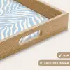 Zebra - Motief - Blauw - Wit Dienblad Rechthoek middel 911 -USP_HandgreepES