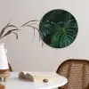 Monstera -  Inductie beschermer - Bladeren - Tropical - Afdekplaat voor kookplaat Wandcirkel kunststof plaat 5mm dik klein -sfeer4