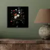 Bloemstuk - Vaas - Zwart aluminium wit klein -sfeer2