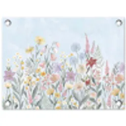 Weidebloemen - Illustratie - Kleurrijk tuinposter los doek klein -3d