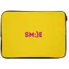 Smile - Roze - Geel laptophoes neopreen klein -zkaufland3dotto
