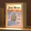 Ijsbeer - Sneeuw - Zonsopgang Light Box met kabel (Kinderlampje) klein -zzz_3d_website