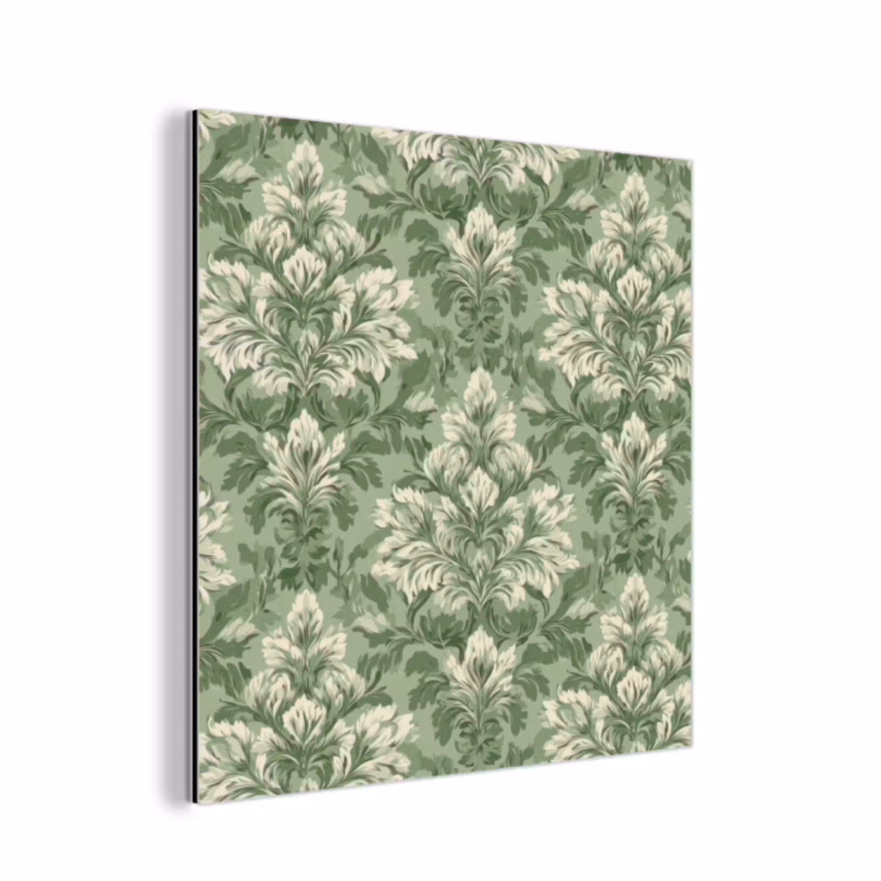 Sierlijk - Lichtgroen - Planten - Patroon - Getailleerd aluminium wit klein 46 -3d