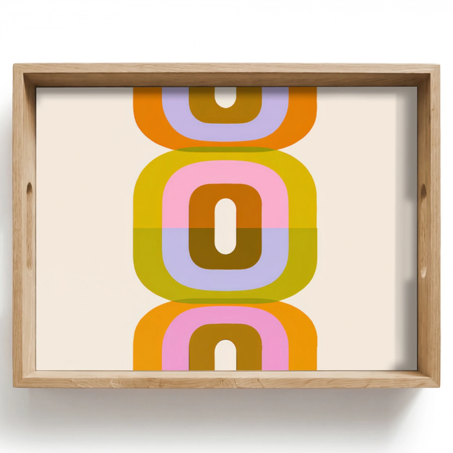 Stapel - Vormen - Geblokt - Oranje Dienblad Rechthoek middel -z3d_shopping