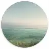 Zee - Horizon - Blauw - Mist Wandcirkel kunststof plaat 5mm dik klein -3d