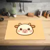 Koe - Oranje - Cartoon Inductie beschermer vinyl 3mm klein -sfeer5