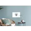 Basketbalbord - Minimalistisch - Zwart Muursticker klein -plant