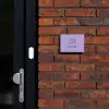 Paars met stippen - Klassiek Naambord Rechthoek middel -sfeer1-rechthoek-S