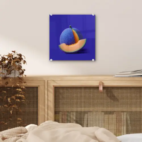 Meloen - Blauw - Oranje - Kunstzinnig plexiglas 5mm klein -sfeer4
