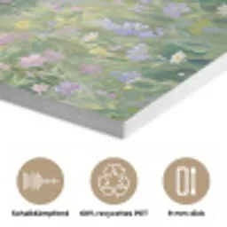 Bloemenveld - Heuvels - Kleurrijk PET vilt klein -closeup_DE