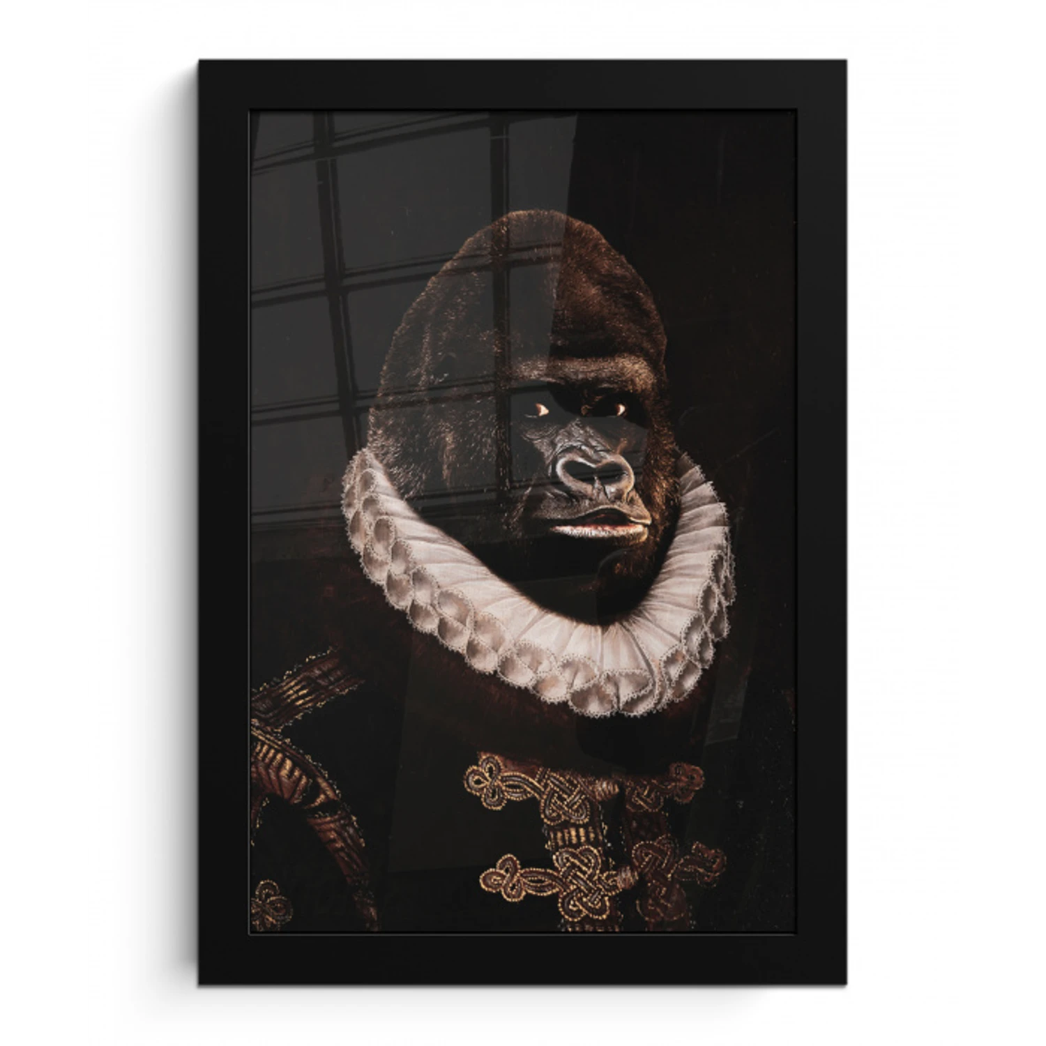 Willem van Oranje - Adriaen Thomasz - Aap fotolijst zwart zonder passe partout klein -3d