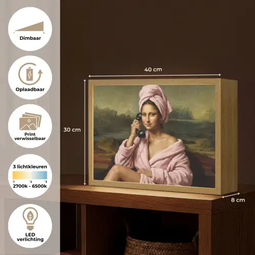 Mona - Klassiek - Roze Light Box met batterij (Wandlamp) middel -USP_websiteoverzichtNL