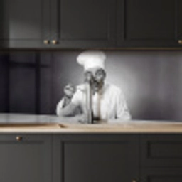 Chef - Spaghetti - Pasta keuken achterwand 2 middel -sfeer1