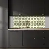 Botanisch - Retro - Groen keuken achterwand 2 middel 871 -sfeer1