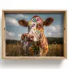 Koe - Bloemen - Weiland Dienblad Rechthoek middel -z3d_shopping
