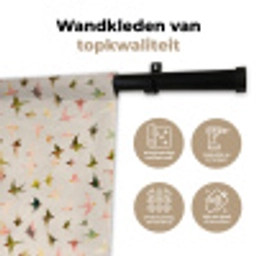 Vogels - Vliegen - Kleurrijk Wandkleed katoen klein 269 -sfeer2