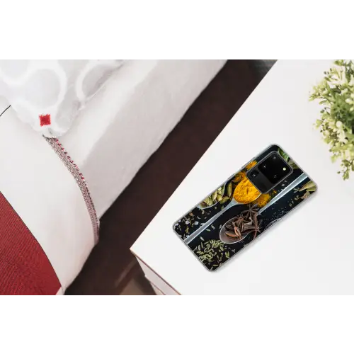 Kruiden - Lepel - Specerijen - Zwart - Keuken Telefoonhoesje Samsung Galaxy S20 Ultra klein -kamerS20Ultra