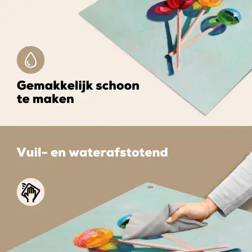 Lollys - Schaduw - Drie - Blauw Inductie beschemer met haakjes middel -ky-schoon-nl