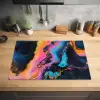 Modern - Marmer - Oranje Inductie beschermer vinyl 3mm klein -sfeer5