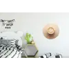 Koffie - Melkschuim - Lach - Beige Wandcirkel aluminium klein -kinderkamer