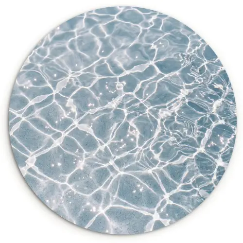 Water - Reflectie - Zonlicht Wandcirkel kunststof plaat 5mm dik klein -3d