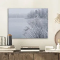 Riet - Bevroren - Winter - Natuur PET vilt klein -sfeer1