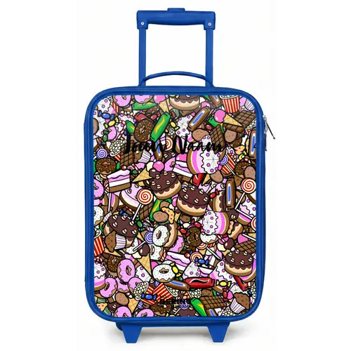 Overvol patroon met lekkernijen Kinderkoffer - Blauw klein -zz3dotto