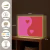 Minimalistisch - Rood - Roze - Hartjes Light Box met batterij (Wandlamp) middel -USP_websiteoverzichtNL