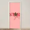 Star girl - Roze - Panter - Ster deurposter klein -3d_beige