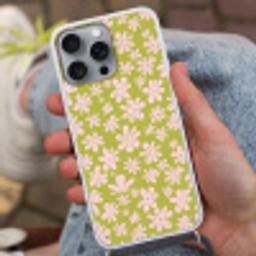 Bloemen - Roze - Getekend - Patroon Hoesje iPhone 16 Pro Max met koord klein -sfeer3