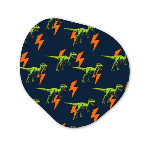 Bliksemschichten - Oranje - Dinosaurussen Wandcirkel Organisch Forex 3mm klein -3d