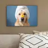 Hond - Badeend - Geel canvas 2cm klein -sfeer3